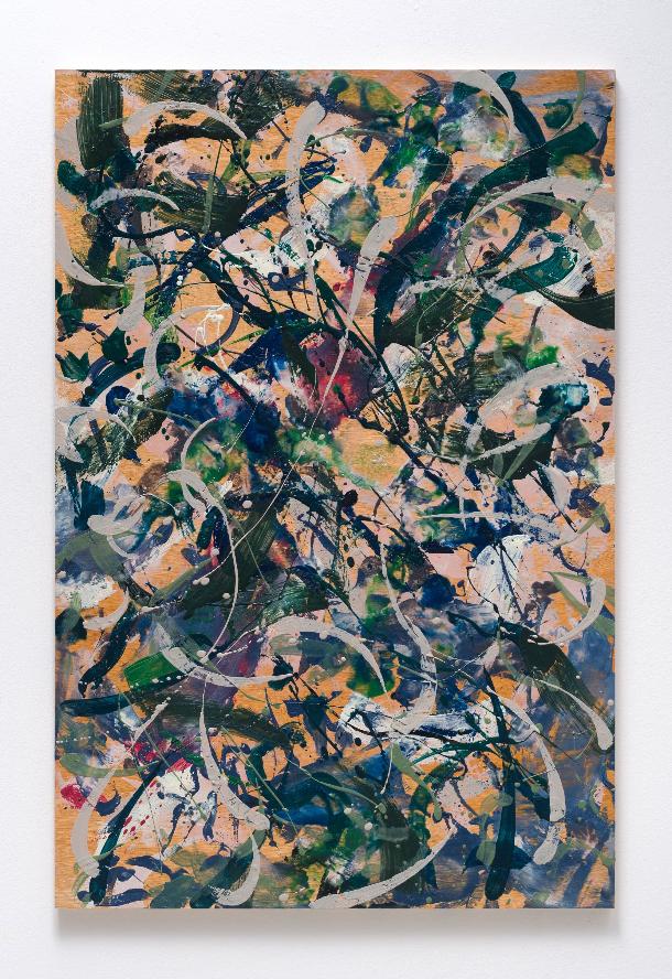  Pierre Fouché. Nagswem. 2017. Encaustic on wood laminate. 122 x 81cm.