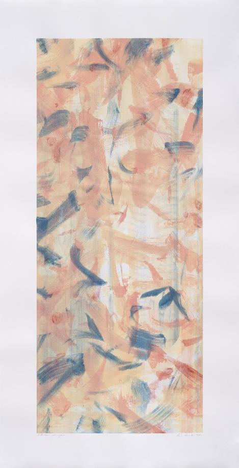  Pierre Fouché. Boekrol II. Silkscreen monotype on Zerkall Litho paper. 90 x 37.5 cm