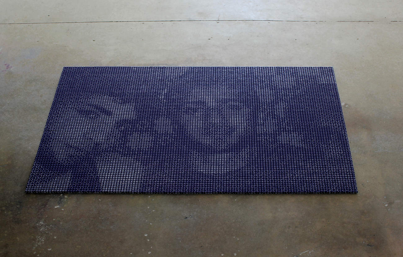 Pierre Fouché. Mahmoud & Ayaaz. 2012. 10 000 indigo dice. 2000 x 1280 x 16mm. Ed: 3+Ap