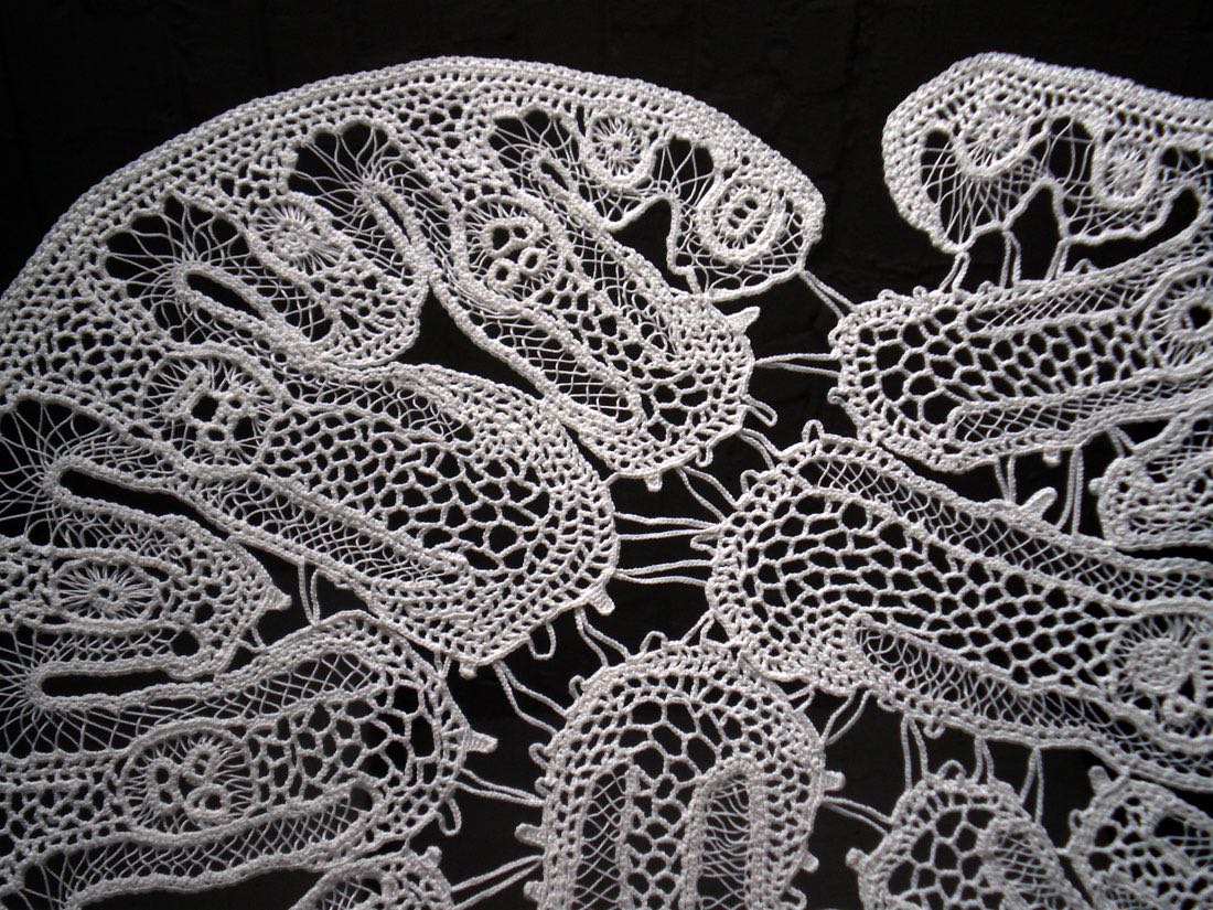  Pierre Fouché. Psamma Arenarea. 2007. Crochet cotton, monofilament. 650 x 500mm. Private Collection.